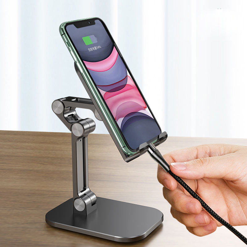 Desktop stand for cell phones