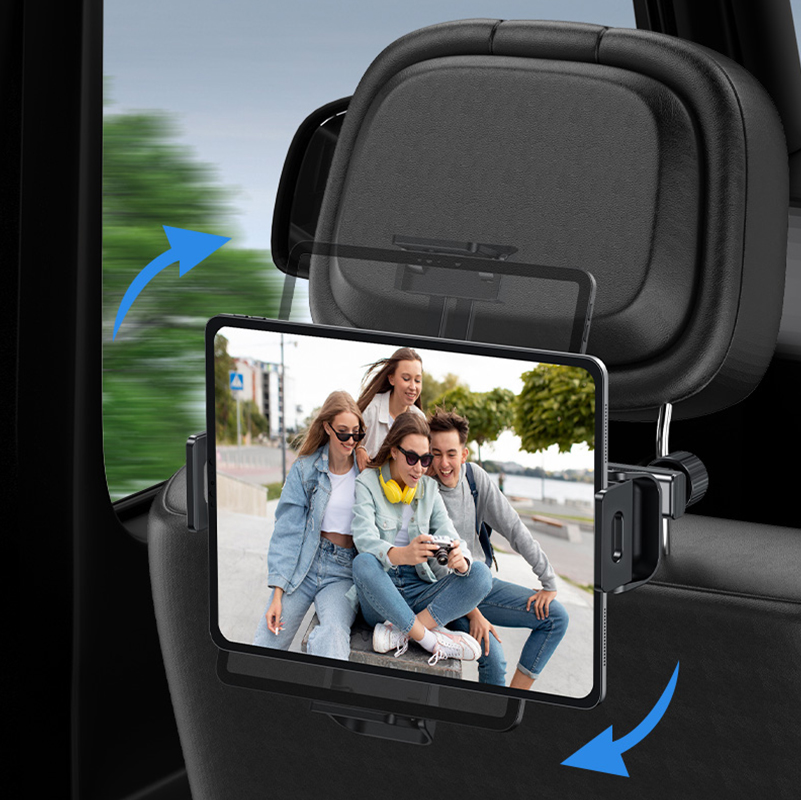 Phone and iPad holder on the car seat