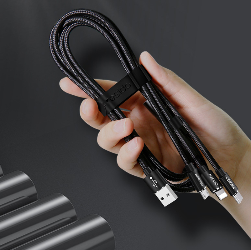 Versatile 3 in 1 charging cable