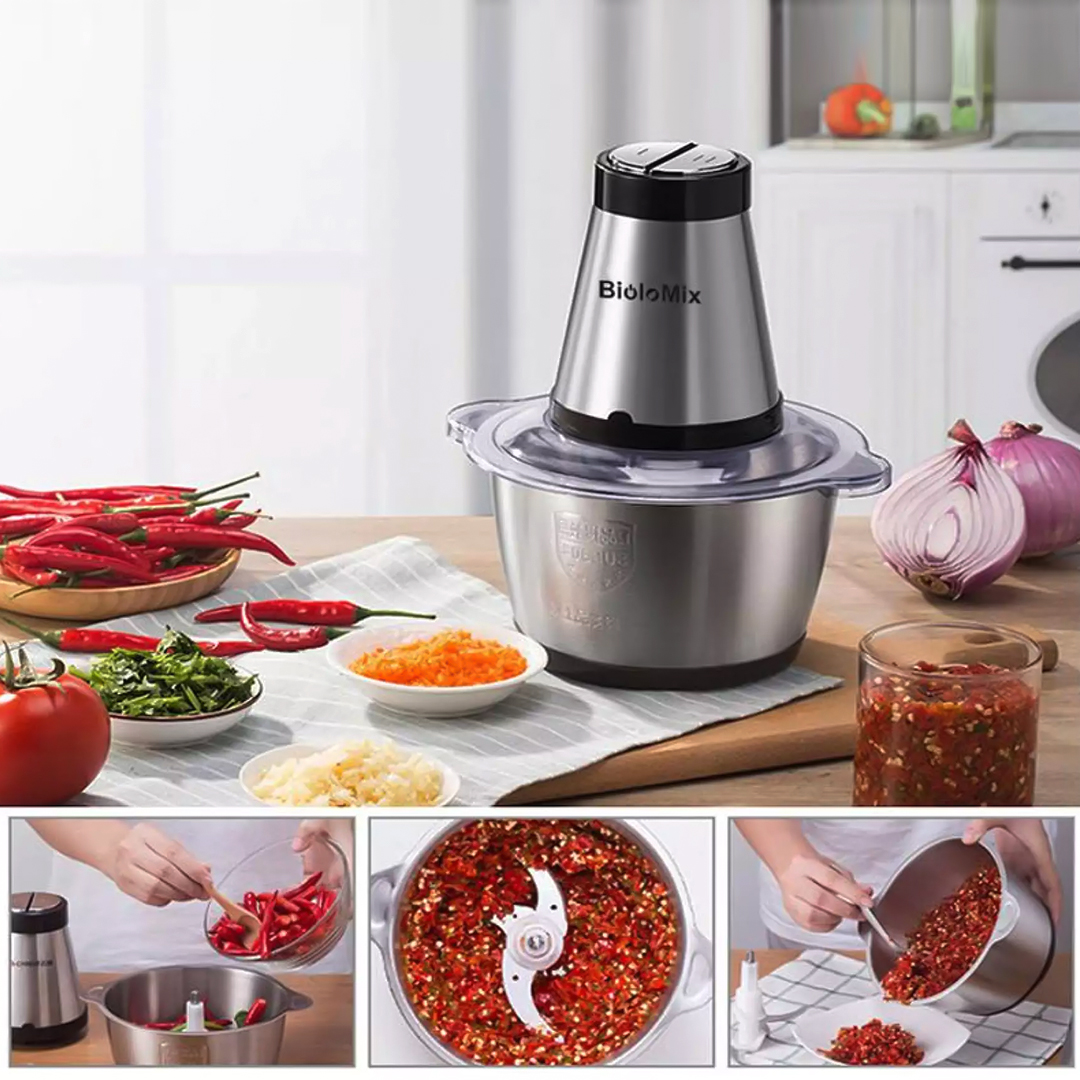 Electric meat and vegetable chopper