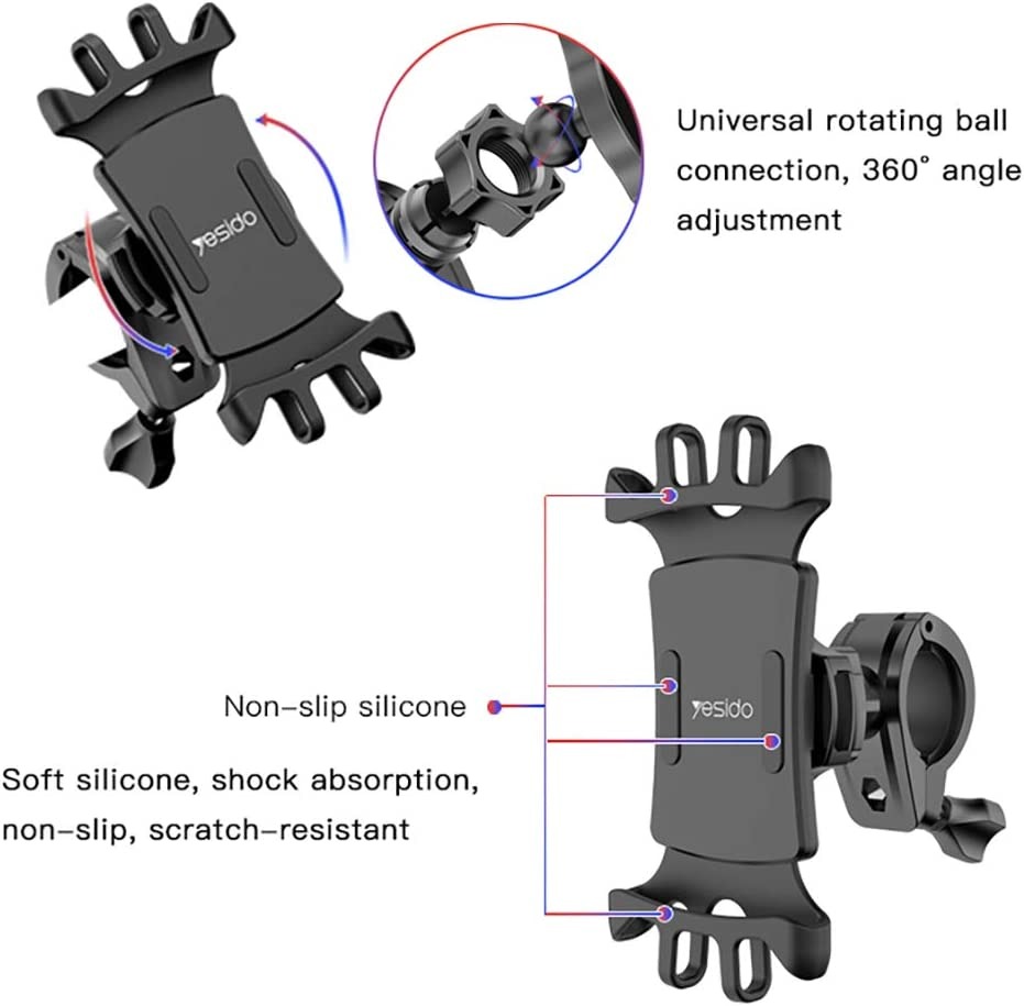 Mobile phone holder for bicycle and motorcycle