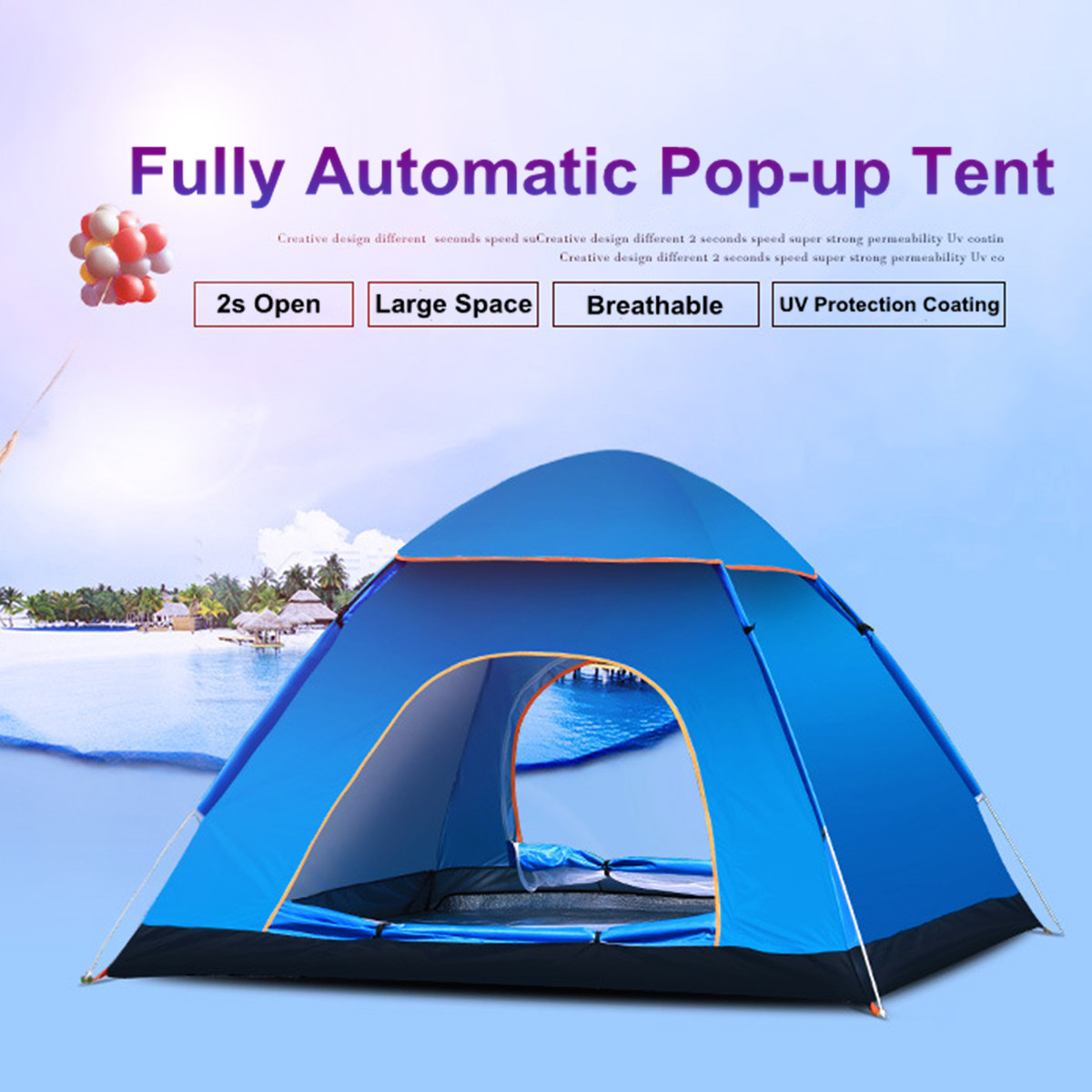 Automatic camping tent