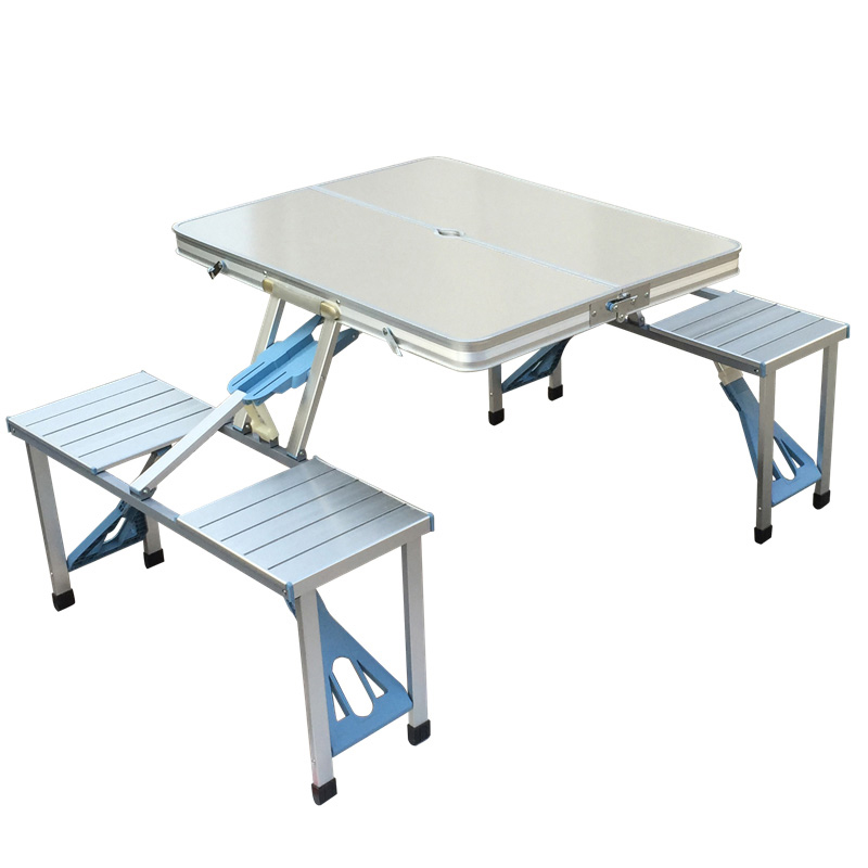 Folding picnic table and four chairs