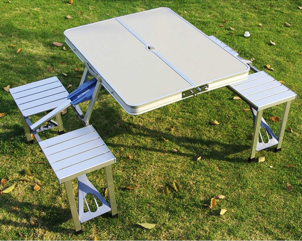 Folding picnic table and four chairs