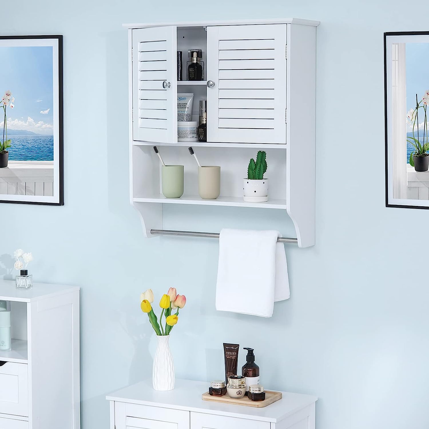 Hanging bathroom cabinet