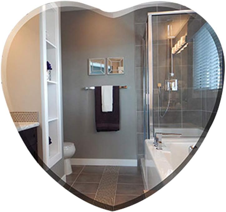 Heart shaped bathroom mirror