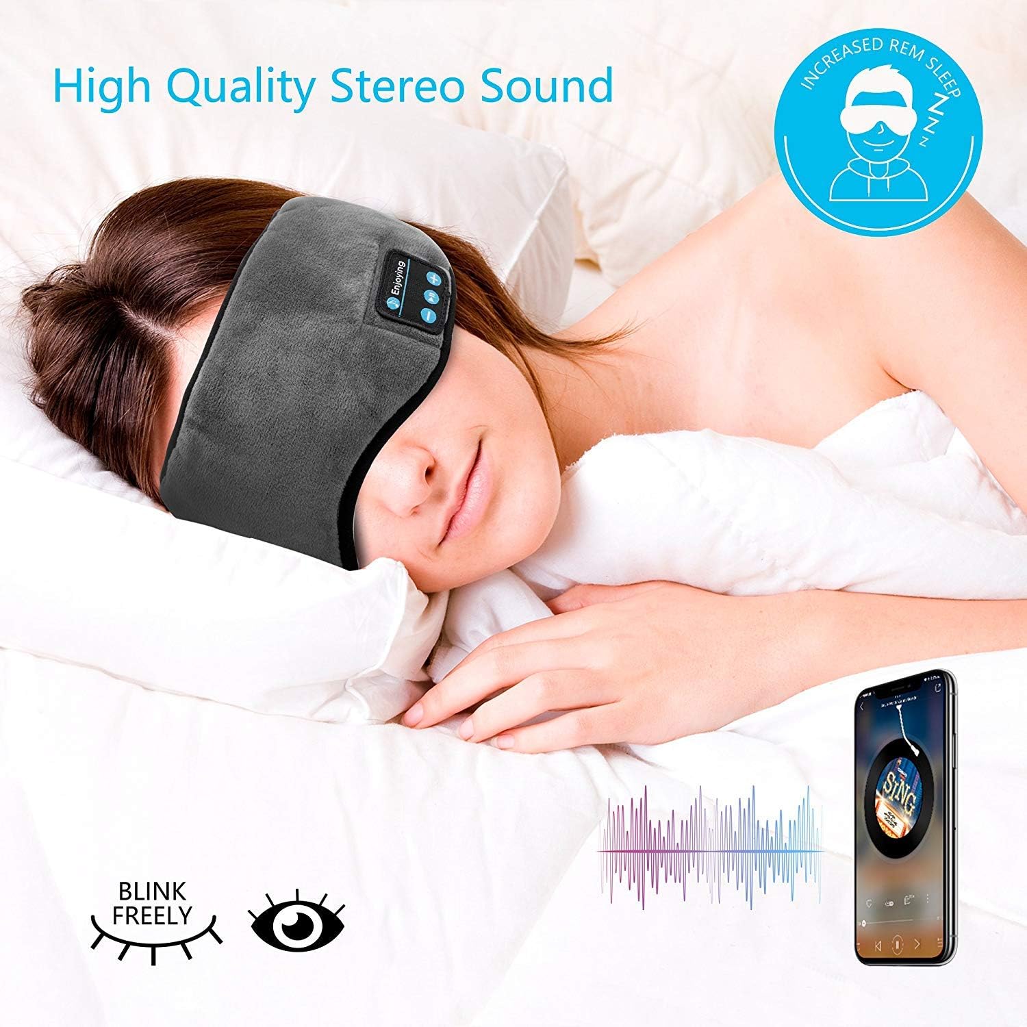 Sleep Mask with Headphones