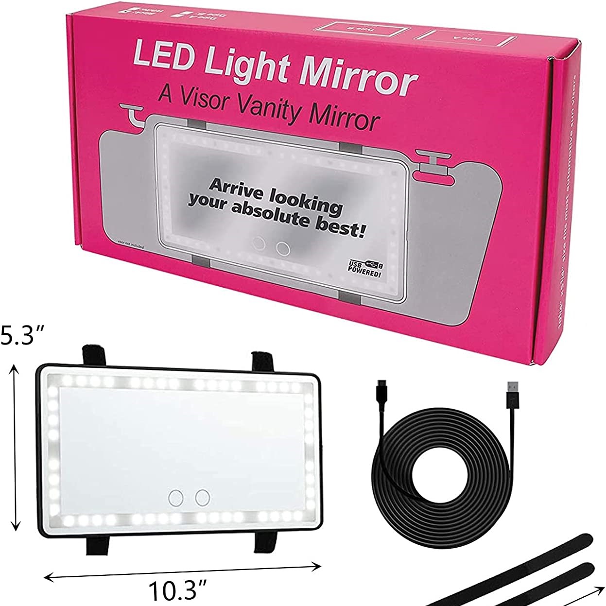 Car LED Lights Mirror