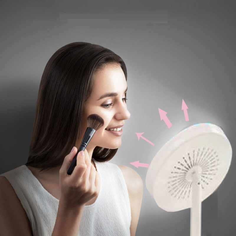 Makeup Mirror With Fan LED Light