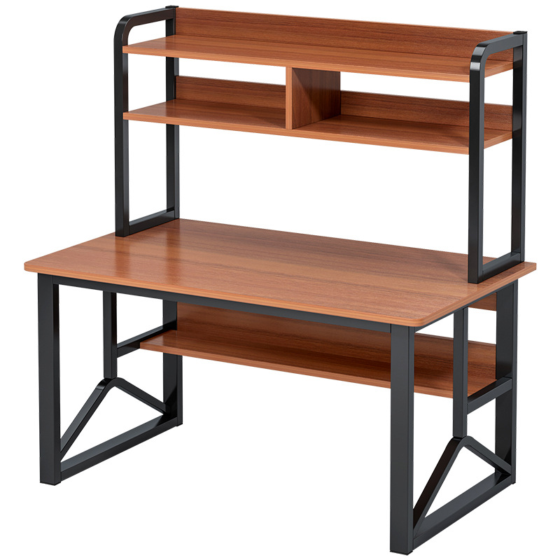 Multi-shelf Wooden Desk