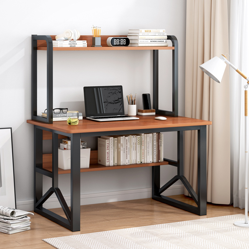 Multi-shelf Wooden Desk