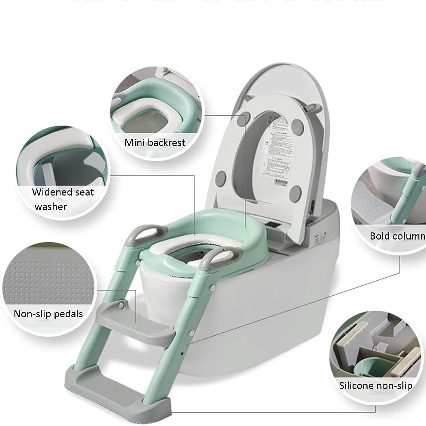 Toilet Seat with Steps