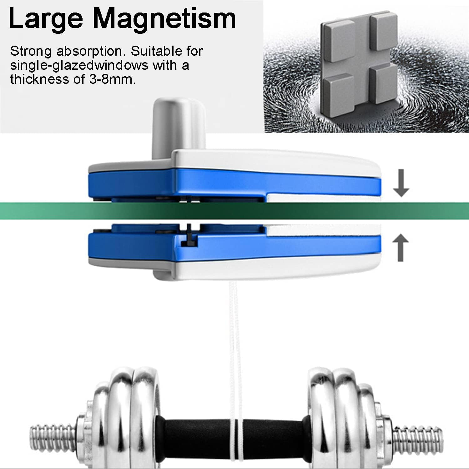 Magnetic glass cleaner